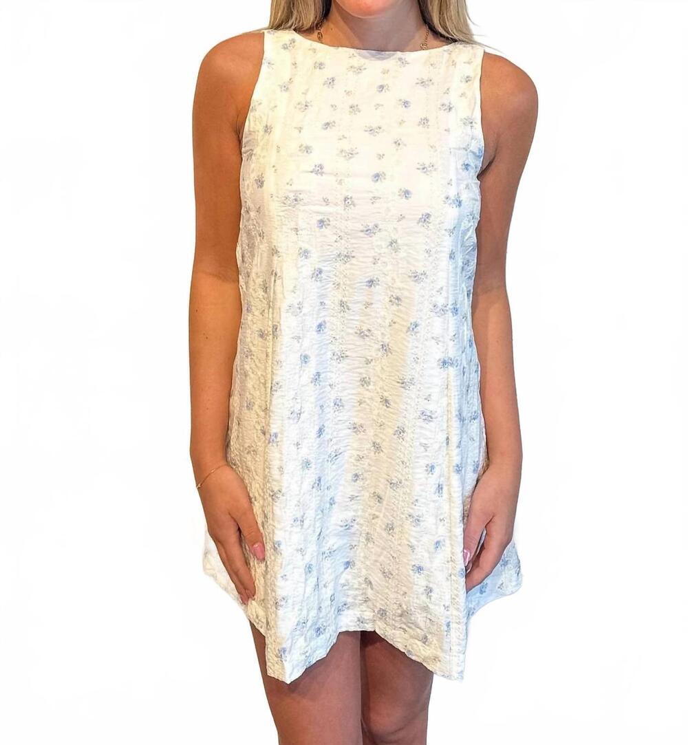NEW ADELINE into the garden mini dress in white